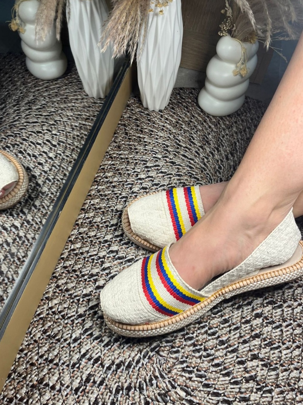 Artisan Rainbow Espadrille Wedges - Picture 8 of 8